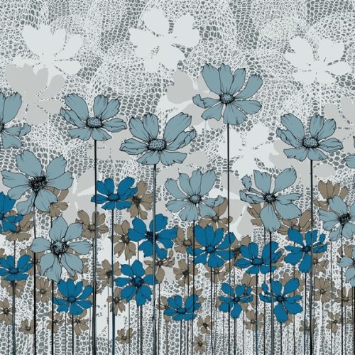 Mavi Kır Çiçekleri duvar kağıdı PİX15B