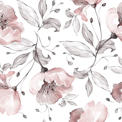 Pembe Gül Buketi Duvar Kağıdı W6611