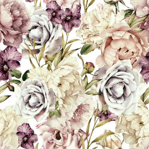 Pastel Gül Buketi Duvar Kağıdı W6612