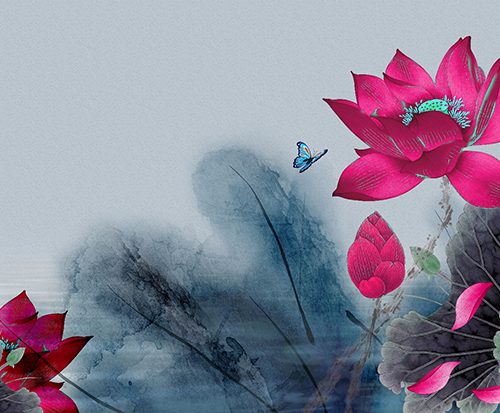 Pembe Çiçek Duvar Kağıdı W6630