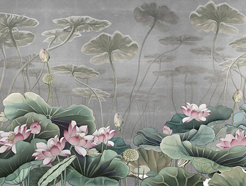 Gri Çiçek Duvar Kağıdı W6660B