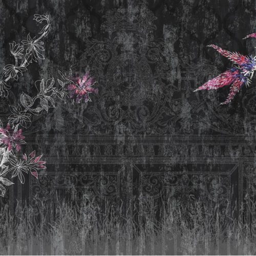 Çiçekli Bahçe Kapısı Duvar Kağıdı WM012A