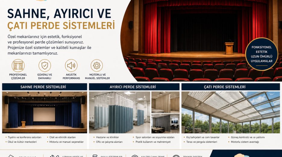 Sahne, Ayırıcı ve Çatı Perde Sistemleri